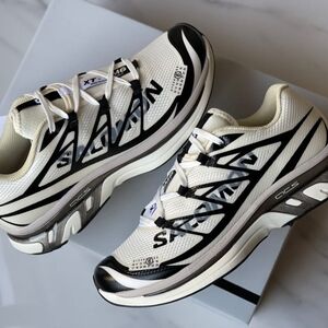 Salomon XT-6 White and Black Sneakers